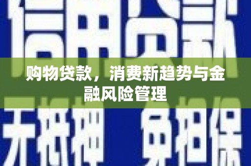 无锡购物贷款，消费新趋势与金融风险管理
