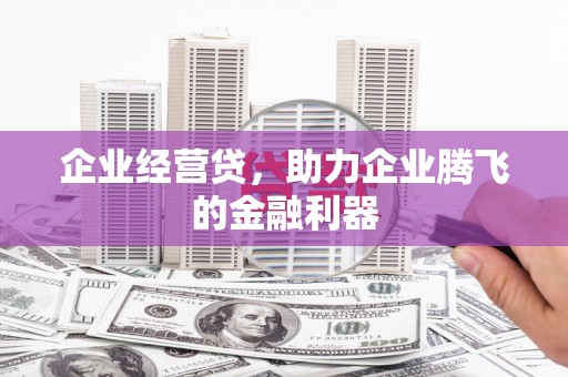 无锡企业经营贷，助力企业腾飞的金融利器
