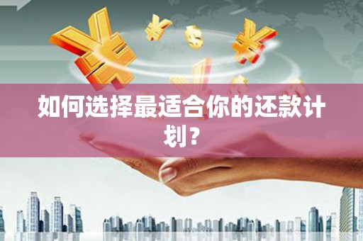无锡如何选择最适合你的还款计划？