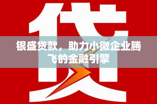 无锡银盛贷款，助力小微企业腾飞的金融引擎