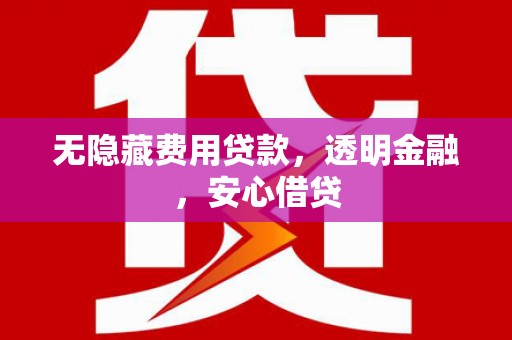 无锡无隐藏费用贷款，透明金融，安心借贷