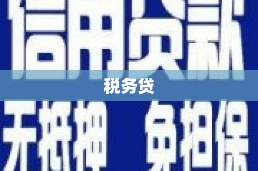 无锡税务贷
