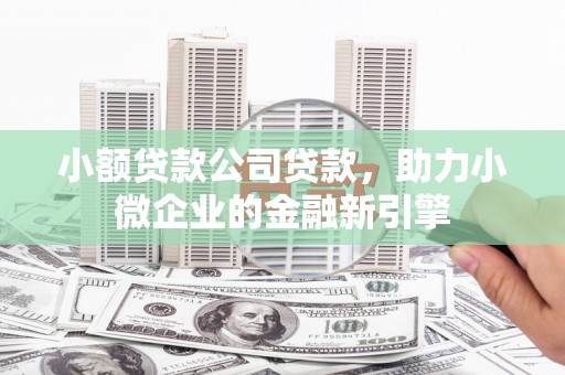 无锡小额贷款公司贷款，助力小微企业的金融新引擎