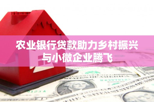无锡农业银行贷款助力乡村振兴与小微企业腾飞
