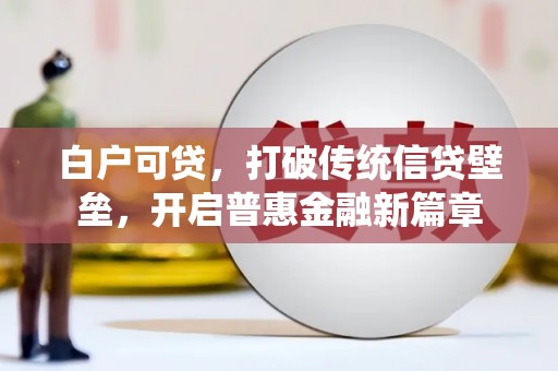 无锡白户可贷，打破传统信贷壁垒，开启普惠金融新篇章