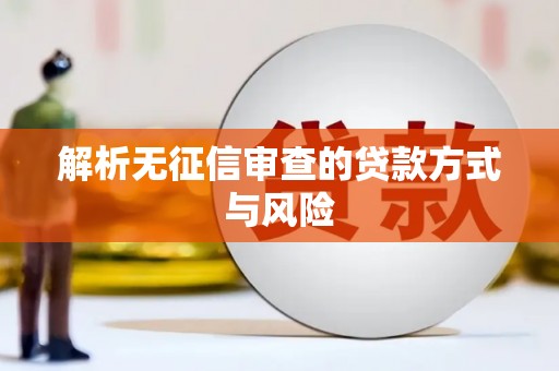 无锡解析无征信审查的贷款方式与风险