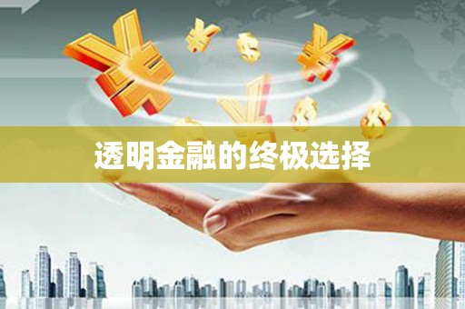 无锡透明金融的终极选择